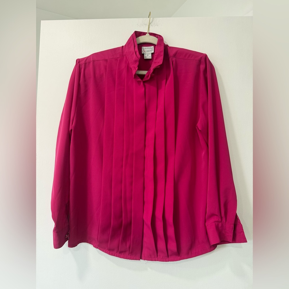 Women's Pink Pleated Top